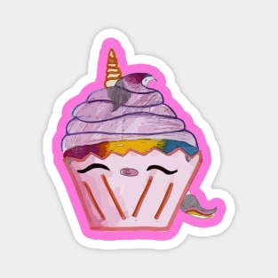 AriCorn88 Rainbow Unicorn Cupcake Magnet