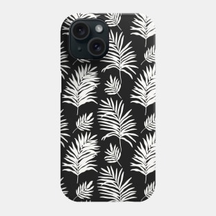 Palm Boho Botanical Black and White Pattern Phone Case