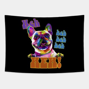 Psychedelic Laughing Bulldog Tapestry