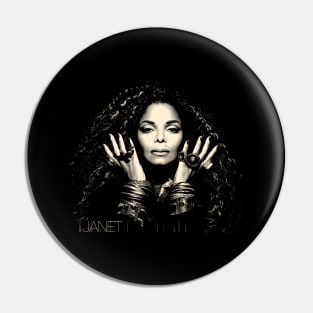 Janet Jackson Vintage Pin