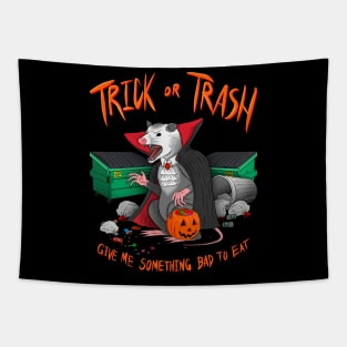 Trick or Trash 2: Dracula Opossum Edition Tapestry