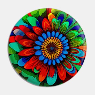 Colorful Rainbow Flower 104 Pin