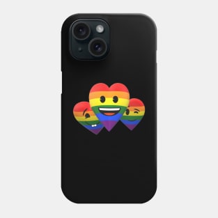 emoji Rainbow Hearts Phone Case