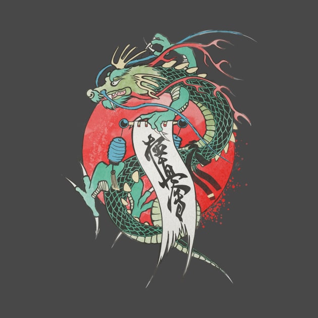 Kyokushin Shodan Dragon by sparklellama