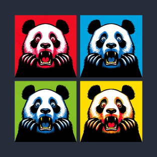 Pop Fearful Panda - Funny Panda Art T-Shirt