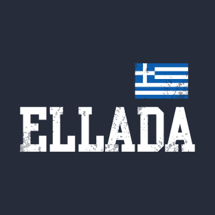 Ellada Greece Flag Greek Family T-Shirt