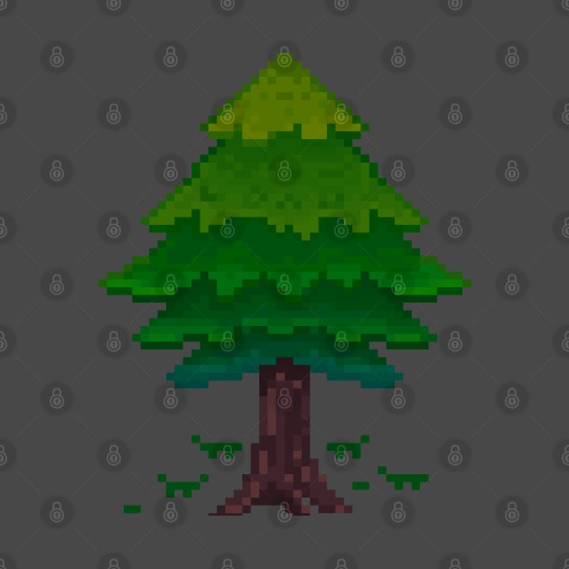 Pixel Pine Tree by SnowPixelArtStore