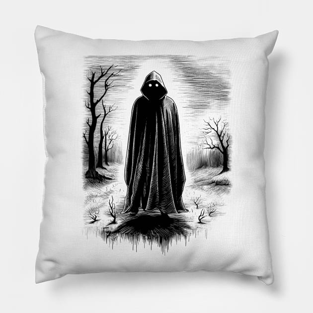 Mysterious Figure Pillow by Yilsi