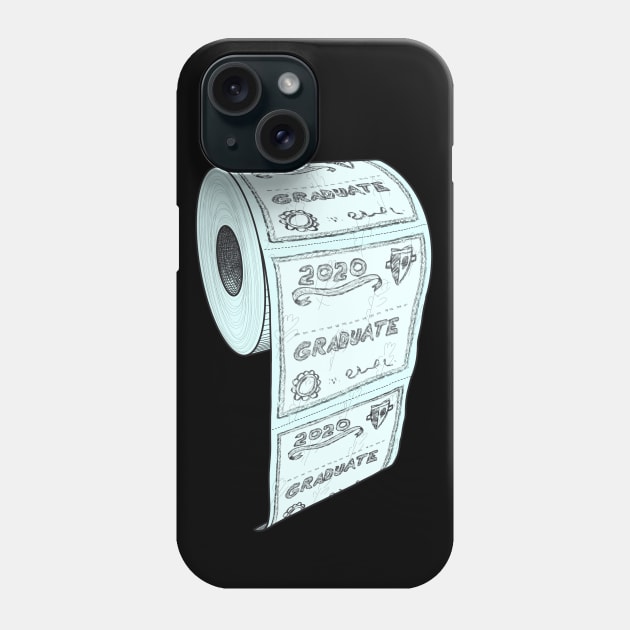 Funny Toilet Paper Graduation Senior Certificate Phone Case by reapolo