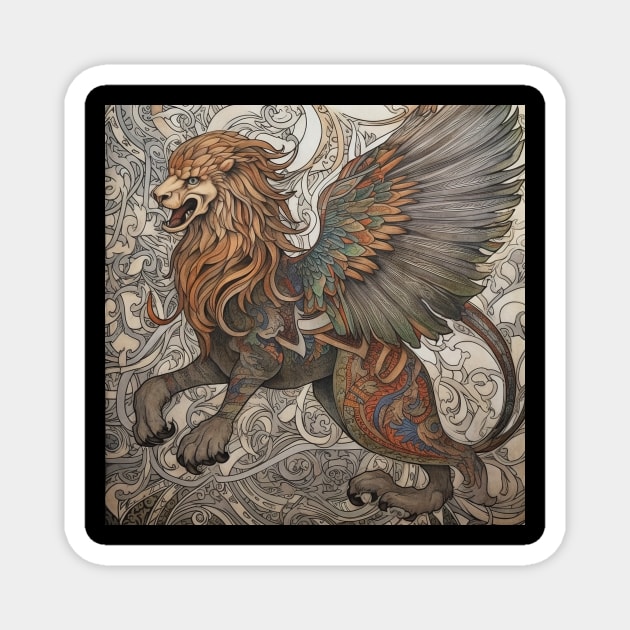 Griffin fantastic creature Magnet by ComicsFactory