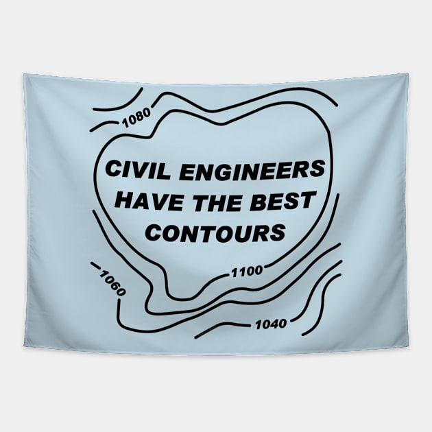 Civil Engineer Best Contours Tapestry by Barthol Graphics