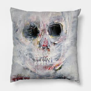 SKULL with BOW TIE Pillow