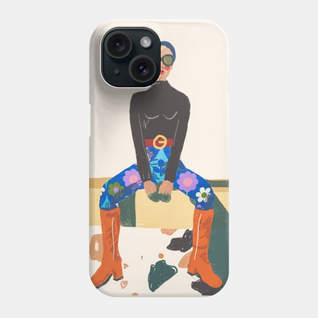 Retro girl Phone Case by Gigi Rosado