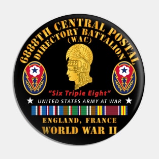 6888th Central Postal Directory Battalion - WWII w EU SVC Pin