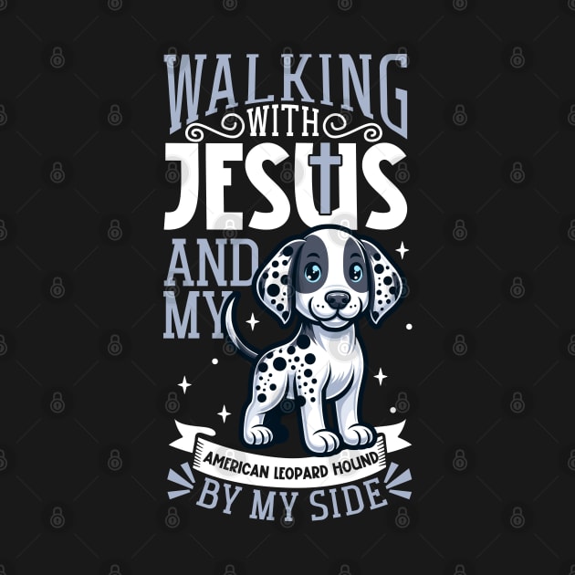 Jesus and dog - American Leopard Hound by Modern Medieval Design