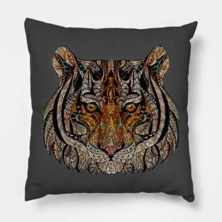 Psychedelic Tiger Head, Third Eye of the Tiger Pillow