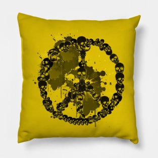 skulls and peace sign Halloween last minute costume Pillow