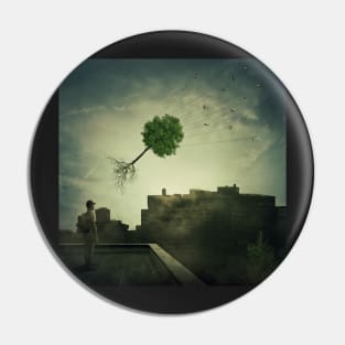 Greening of the foggy town Pin