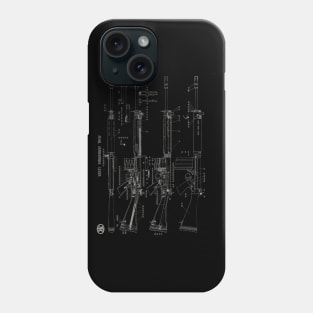 FN FAL Rifle (white) Phone Case