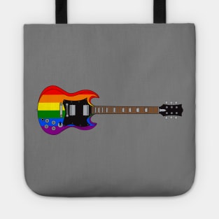 Rainbow Pride Flag Electric Guitar Tote