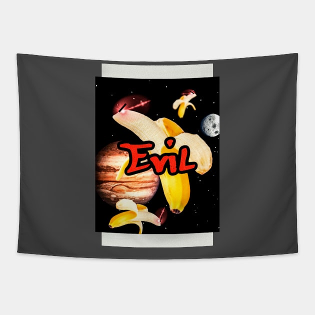 Evil Space Bananas Tapestry by 32 Baboons