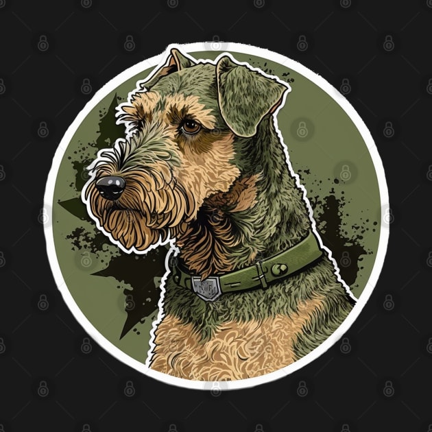 Welsh Terrier Camouflage Motif by Mike O.