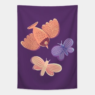 Bird and Butterflies Tapestry