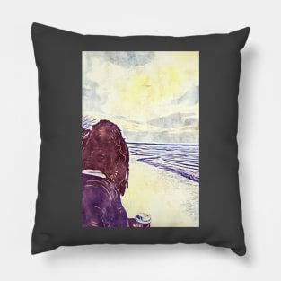 Snow, Sun, and Salty Waves Pillow