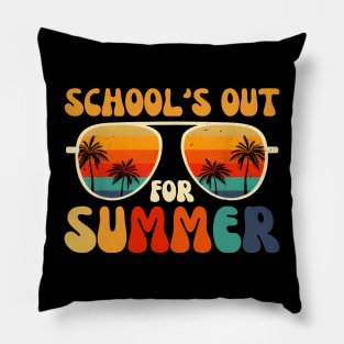 Schools Out For Summer Last Day Of School Teacher End Of School Pillow