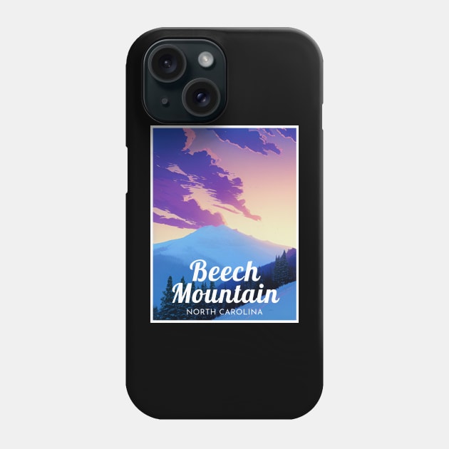Beech Mountain North Carolina United States ski Phone Case by UbunTo