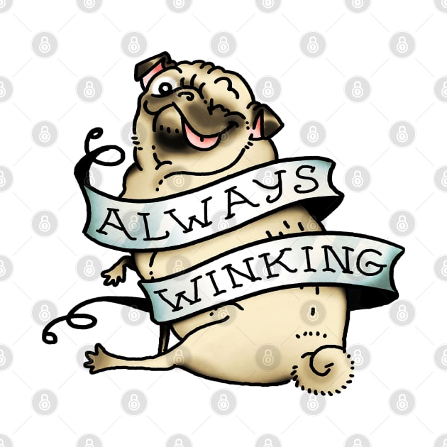 Always Winking (fawn) by Inkpug