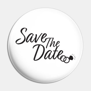 Save the date, Wedding date design Pin