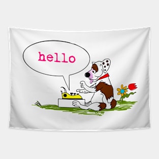 G PUP HELLO FUCHSIA Tapestry