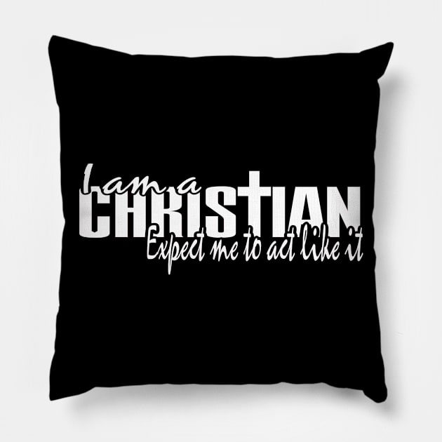 I Am a Christian Religious Shirt Pillow by StacysCellar