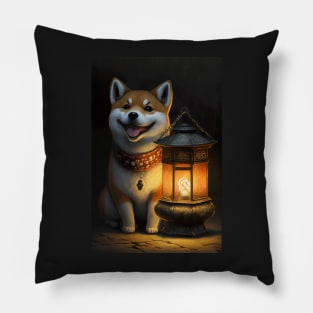 Happy Shiba Inu Dog Pillow