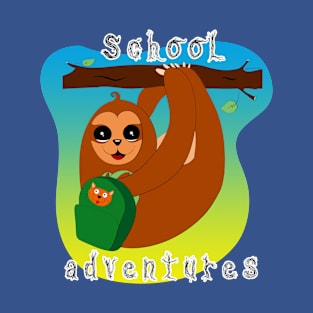 School Adventures_Boy Sloth T-Shirt