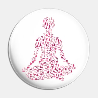 Yoga Lover Yoga Lotus Pose Design Pin