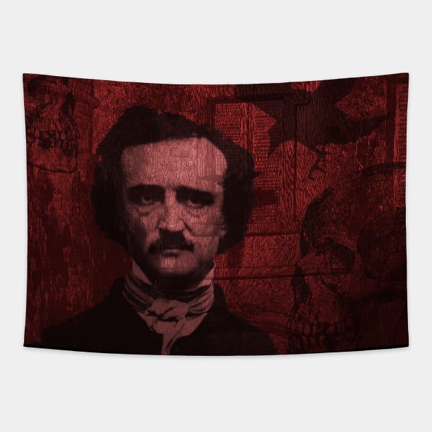 Edgar Allan Poe Tapestry by valentinahramov