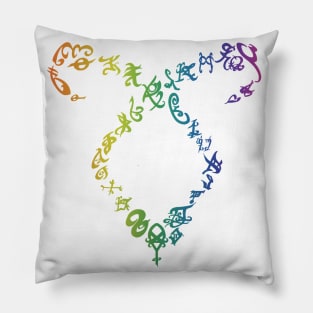 Shadowhunters rune / The mortal instruments - Angelic power rune shape with runes (coloured) - Parabatai - gift idea Pillow