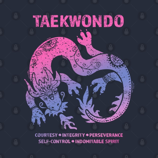 Taekwondo 5 Tenets Dragon Martial Arts for Women & Girls by Pine Hill Goods