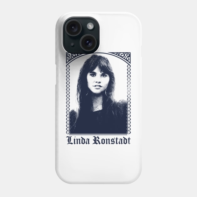 Linda Ronstadt / Faded Retro 1970s Style Fan Design Phone Case by DankFutura