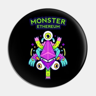 Doodle Ethereum Design Monster Illustration Pin