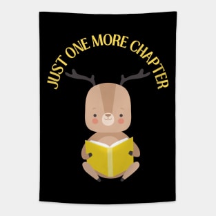 Little deer reading book Just one more chapter I Love Books Bookoholic Tapestry