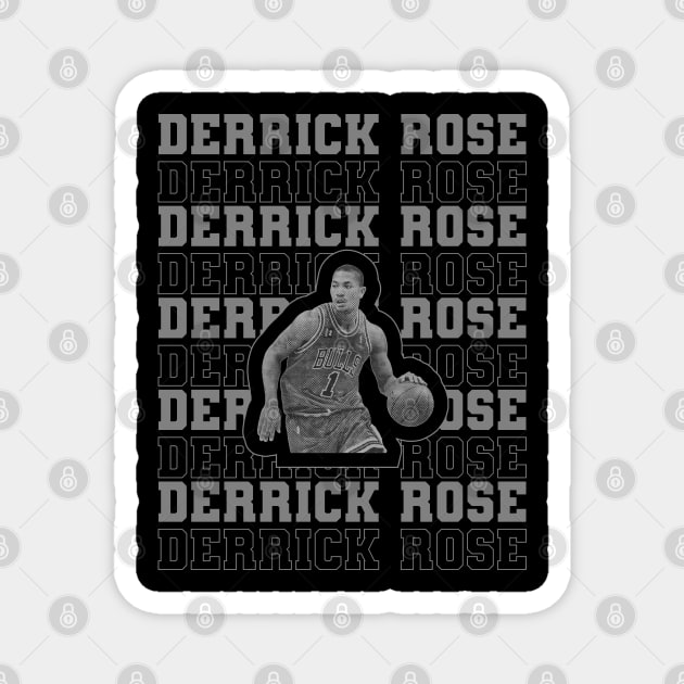 Derrick rose | Retro Magnet by Aloenalone