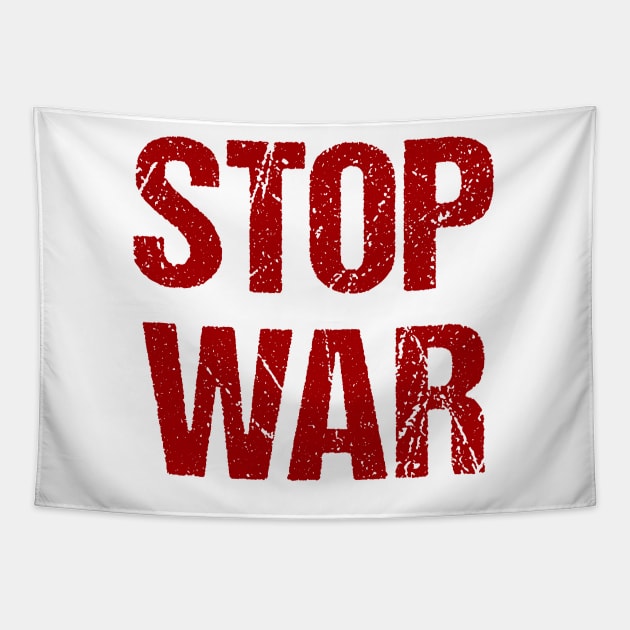 Stop War (red letters) Tapestry by COUNTRY FLAGS