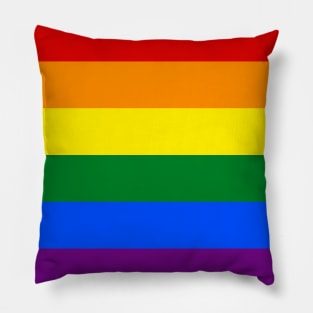 Large Gay Pride Rainbow Equality and Freedom Flag Pillow