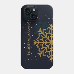 Golden snowflake Phone Case