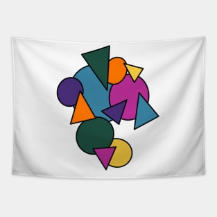 90s  Colorful Shapes Tapestry