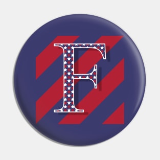 Old Glory Letter F Pin