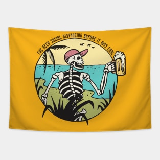 Social Distancing Skeleton Tapestry